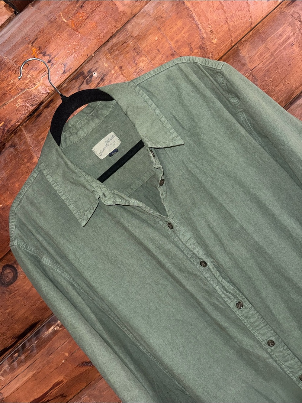 Universal Thread Olive Button-Front Lightweight Shirt Jacket - Picture 3 of 5
